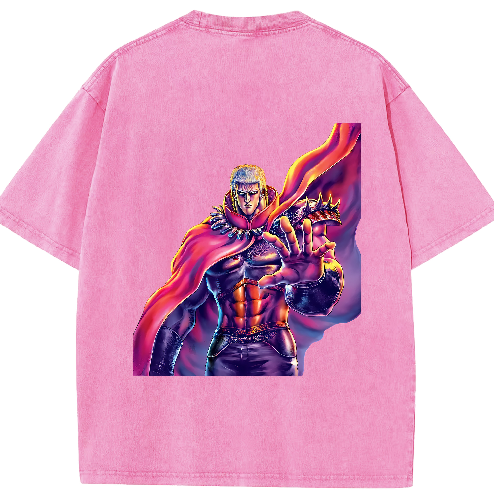 （画像用） 北斗の拳 Fist of the North Star 綿100% ヴィンテージ風 半袖Tシャツ（背面プリント）